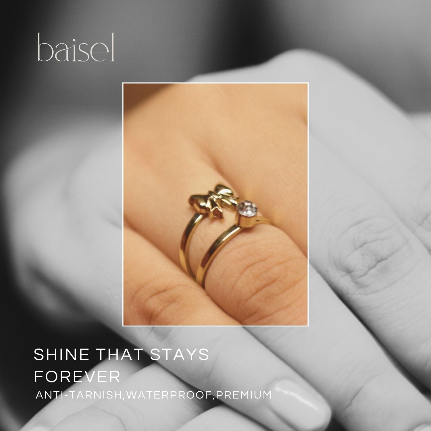 Tiny Bow Finger Ring