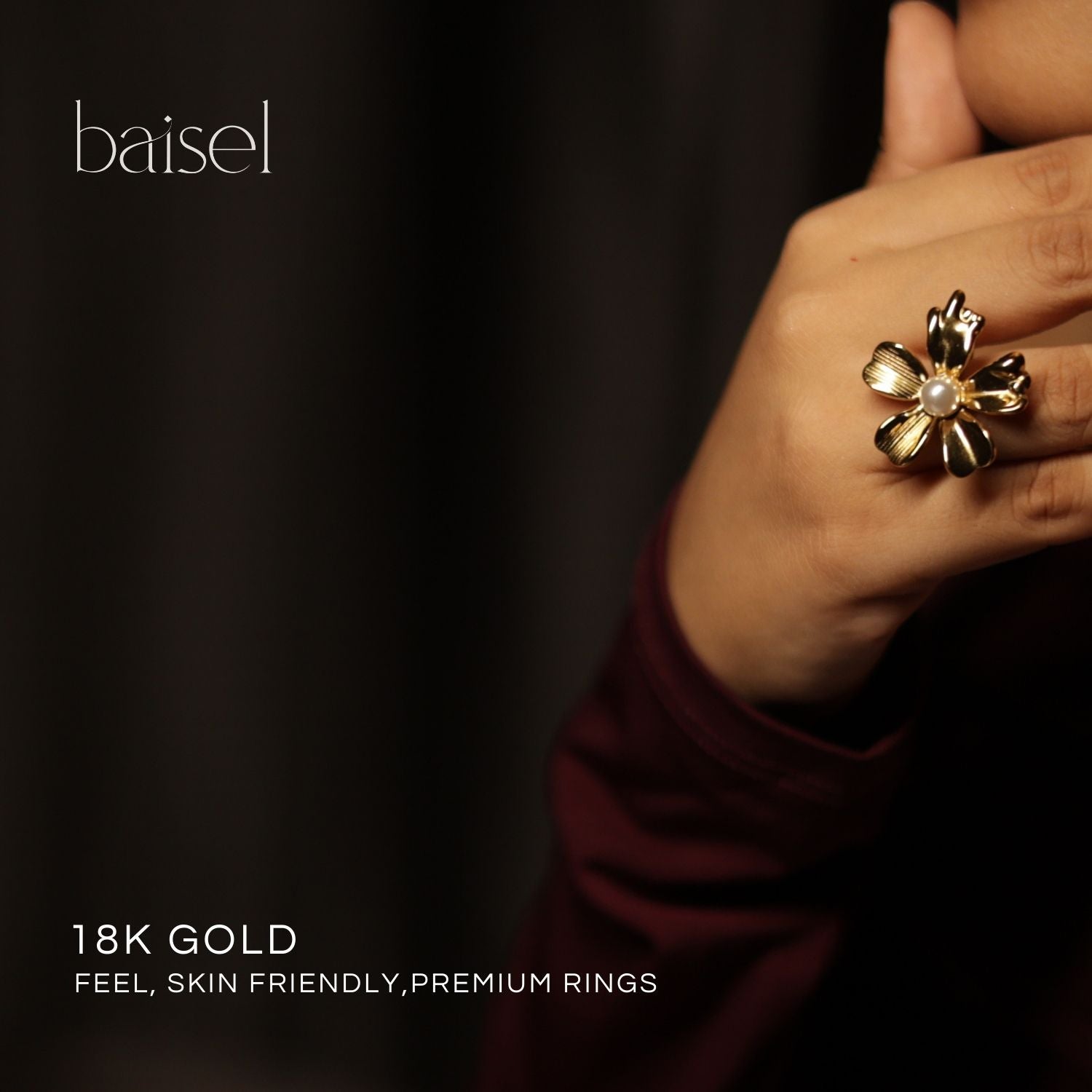 Pearl Bloom Finger Ring