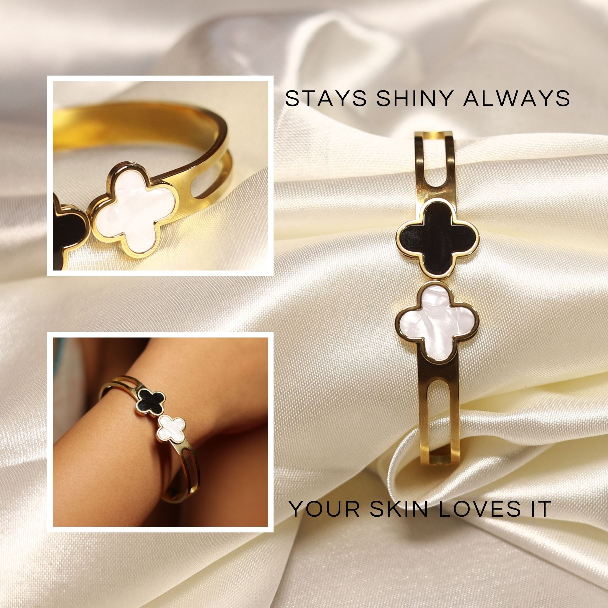 Clover Charm Duo Bracelet