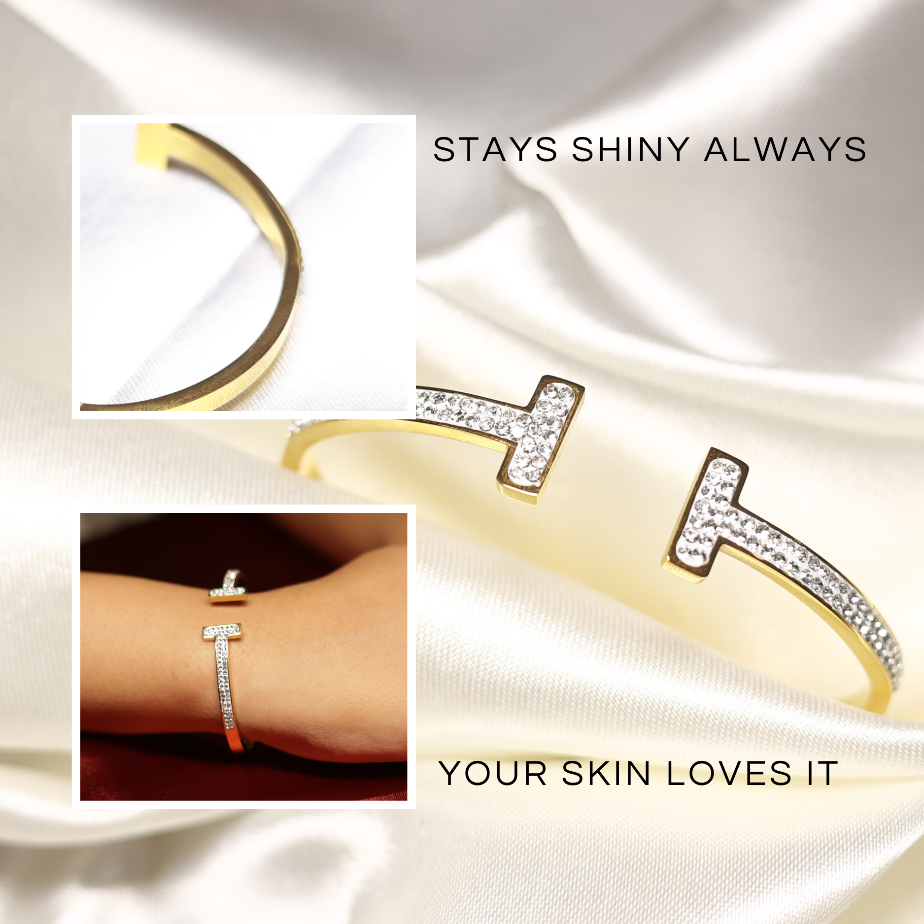 Timeless T-Cuff Sparkle Bracelet