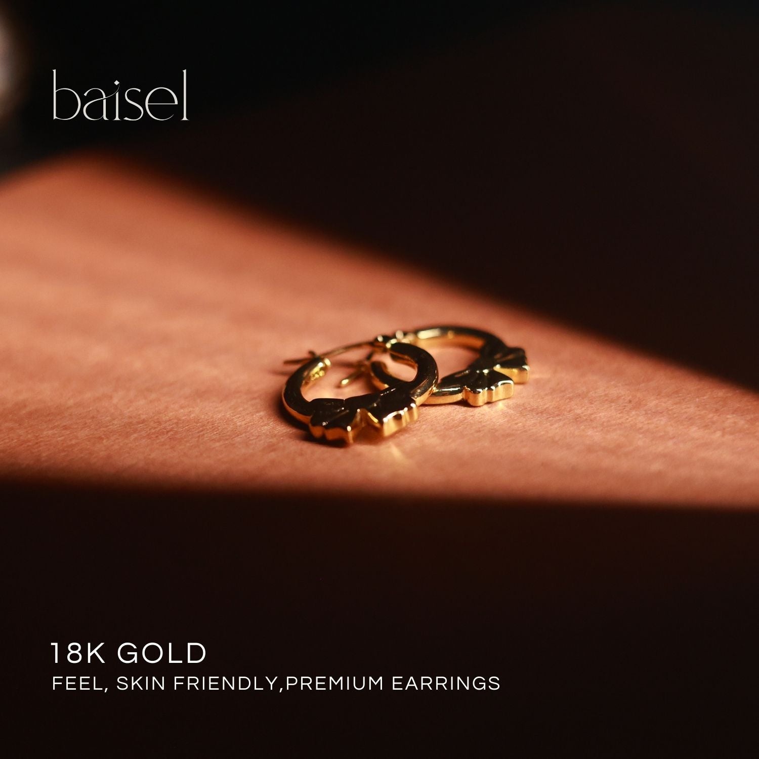 Bow Hoop Earrings – Gold