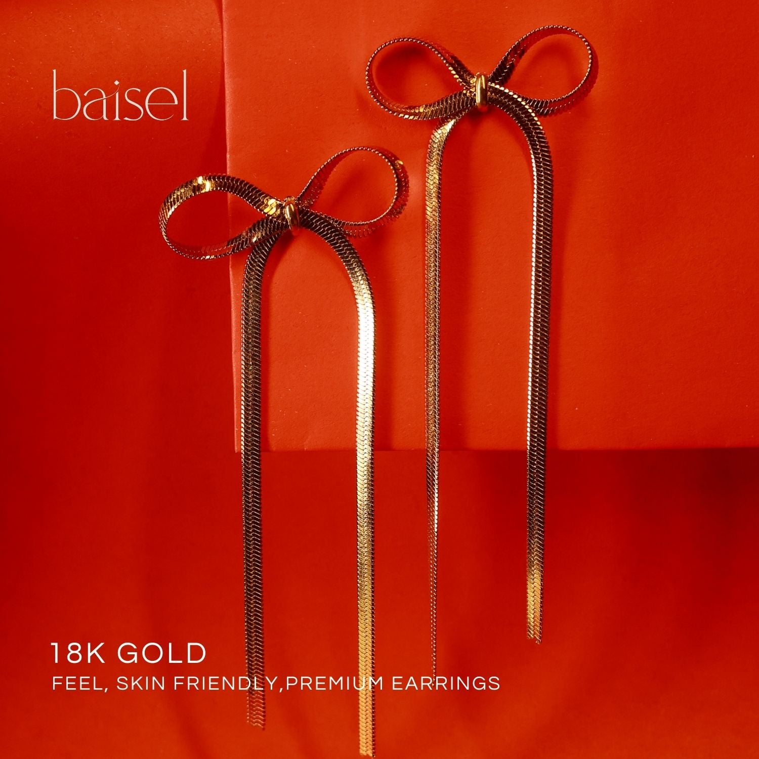 Victoria's Golden Bow Drop Earrings