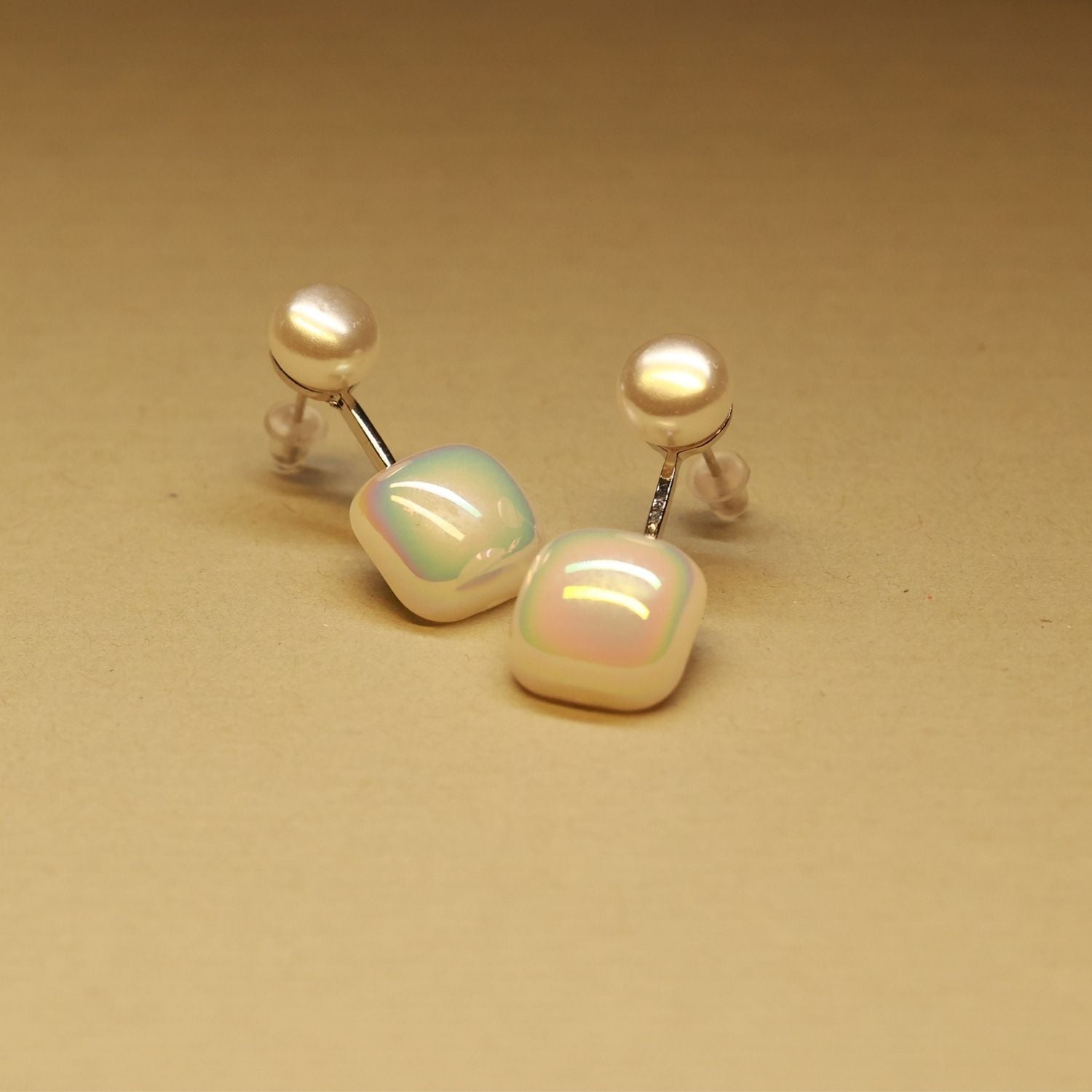 Pearl Duo Drop Earrings