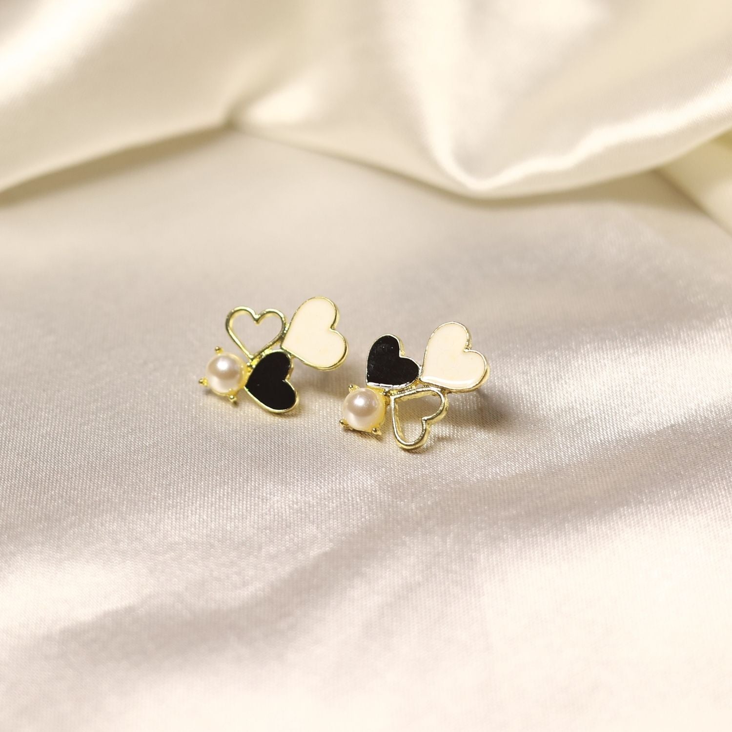 Trio Heart Studs