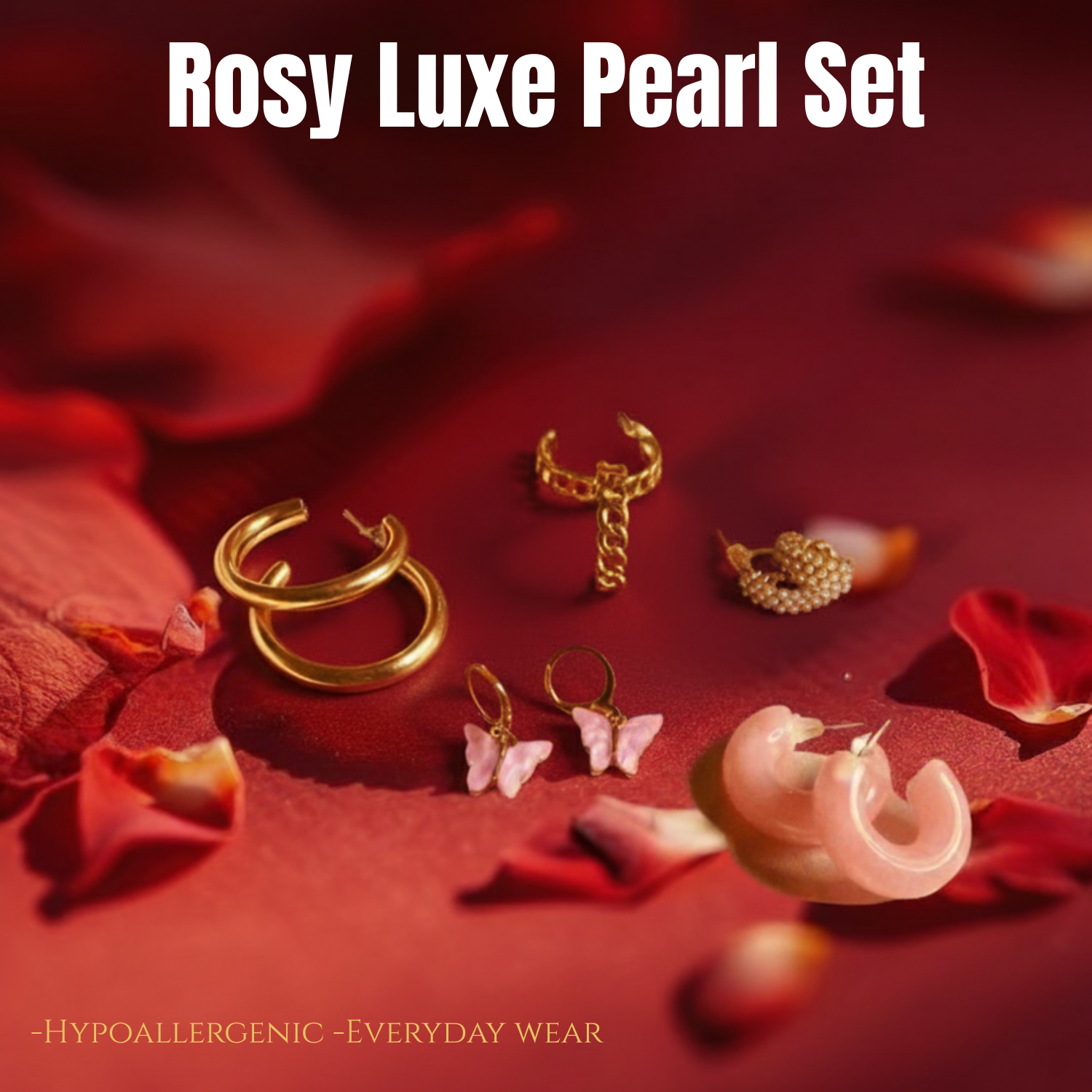 18K Gold Radiance Luxury Gift Hamper – Jewelry & Solid Perfume Set for Her