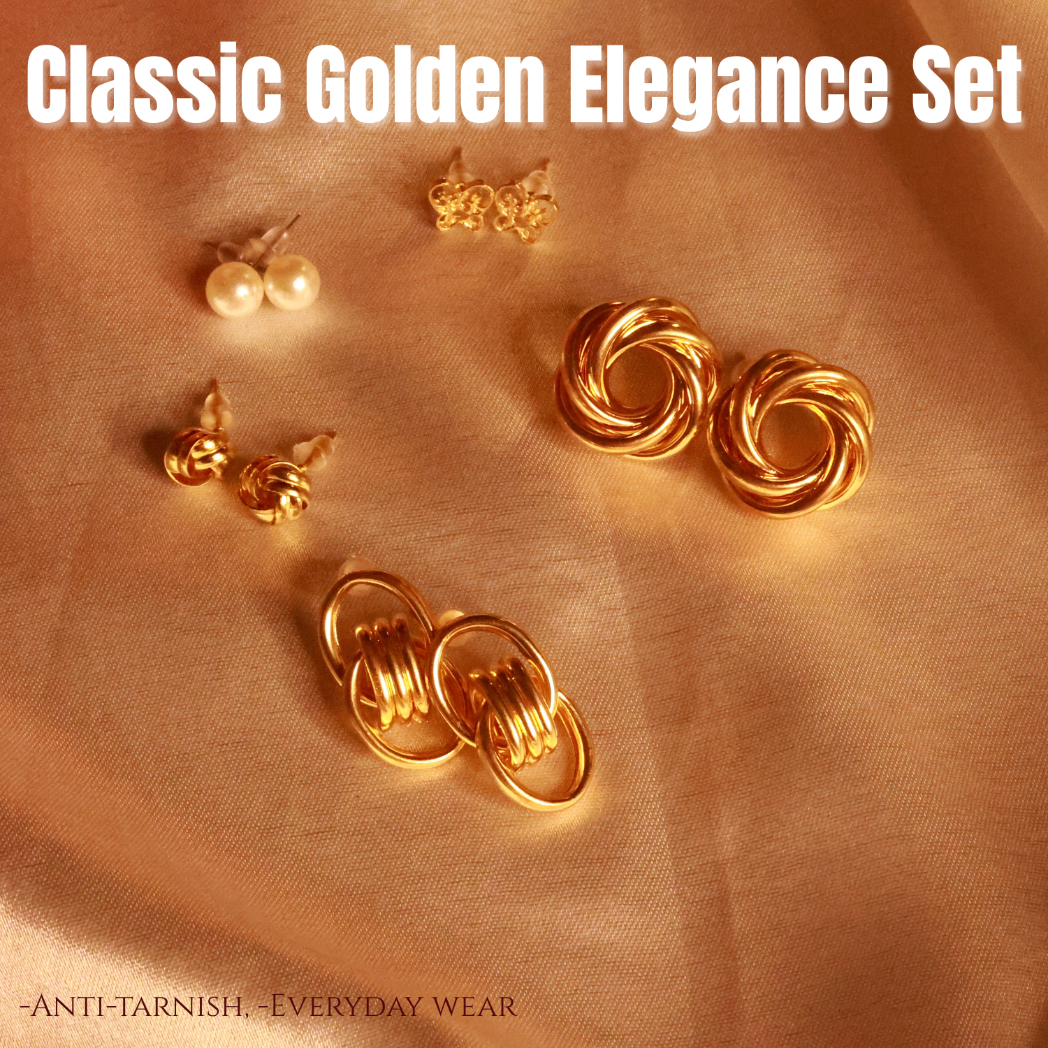 Aurelia Luxe Gift Hamper – Gold Jewelry Set & Solid Perfumes for Women