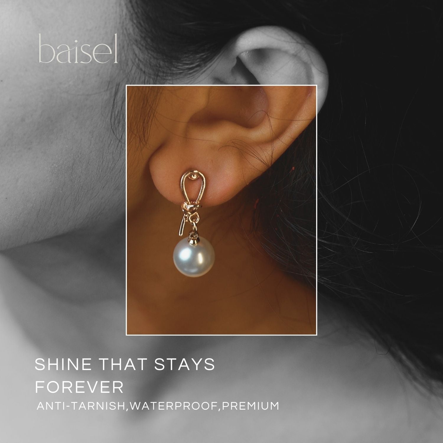 White Pearl set earrings