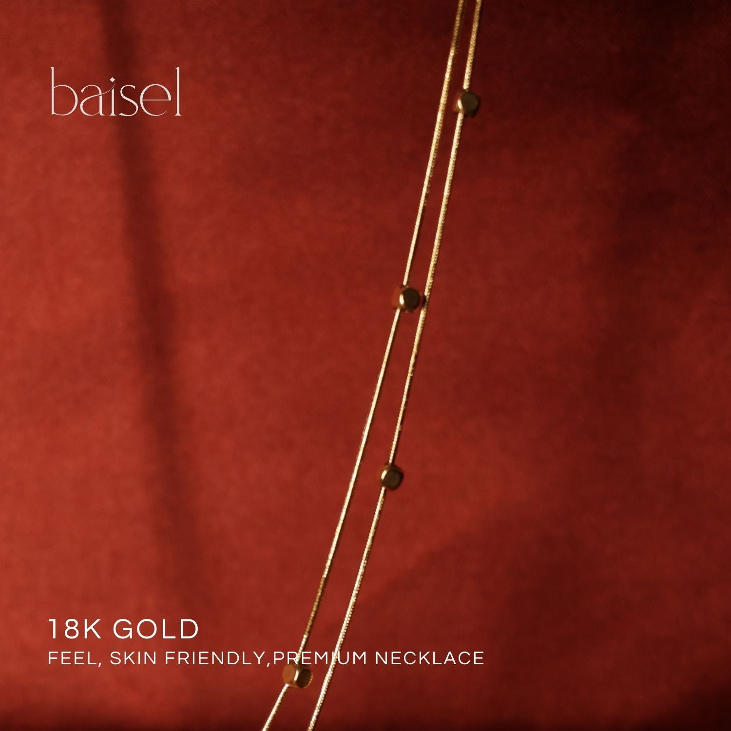 Golden droplets double layered chain