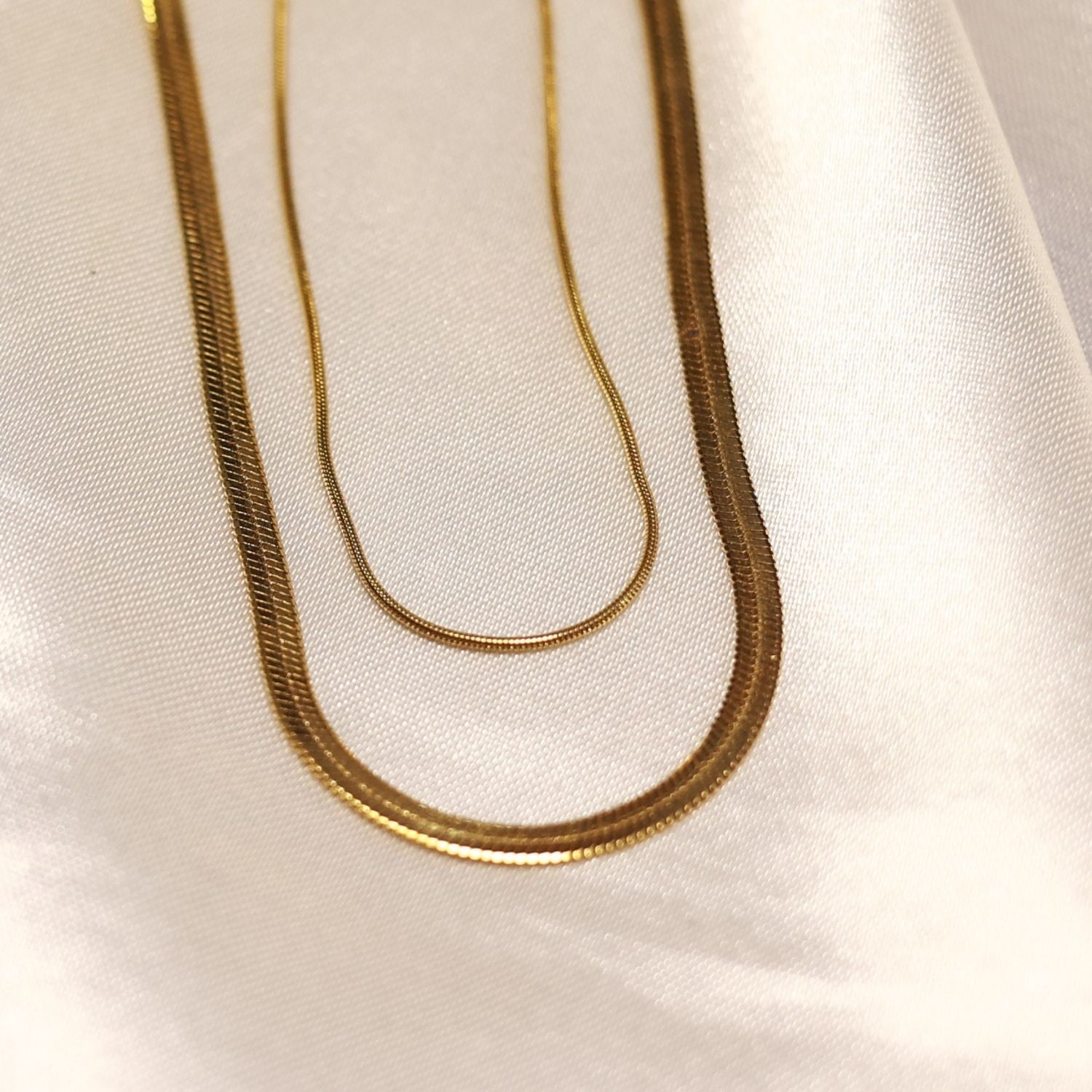 Twin Gleam Snake Chain