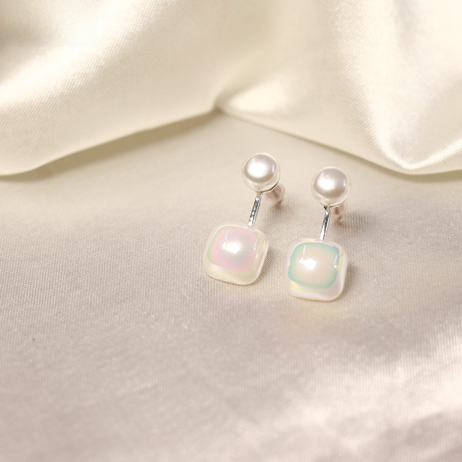 Pearl Duo Drop Earrings