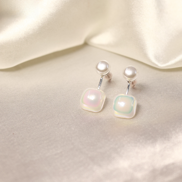 Pearl Duo Drop Earrings