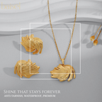 Golden Shell Swirl Necklace & Earring Set