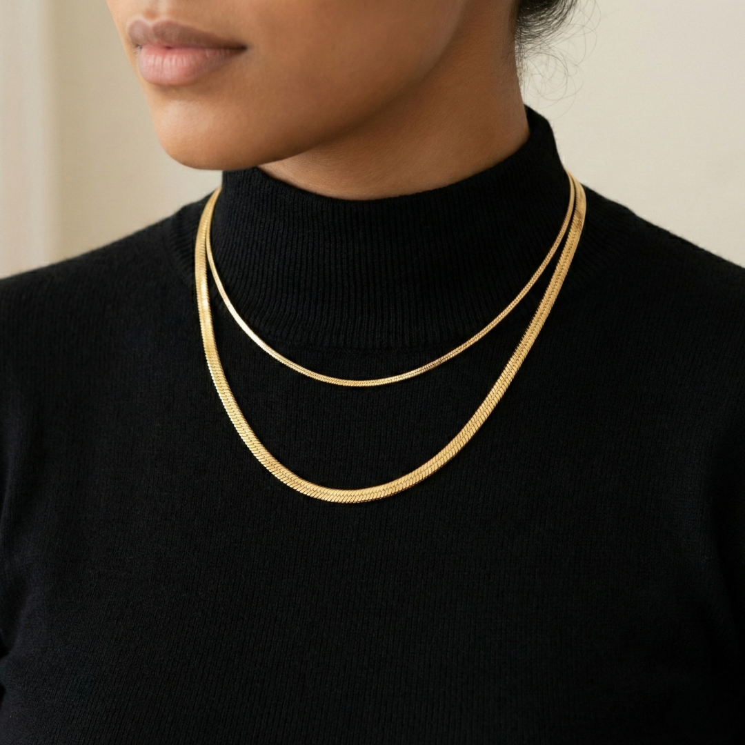 Twin Gleam Snake Chain