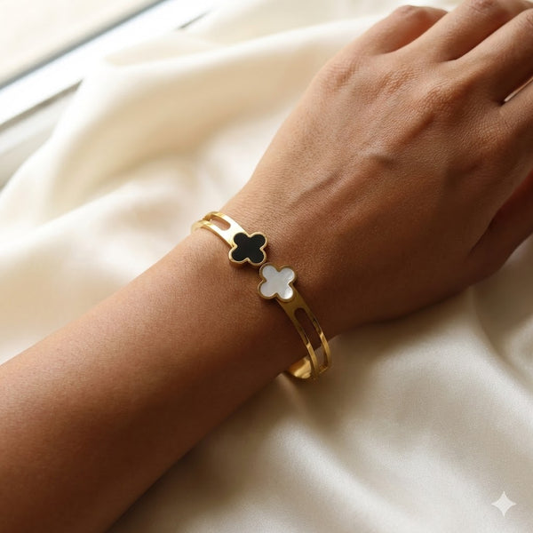 Clover Charm Duo Bracelet