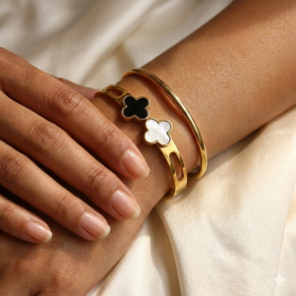 Clover Charm Duo Bracelet